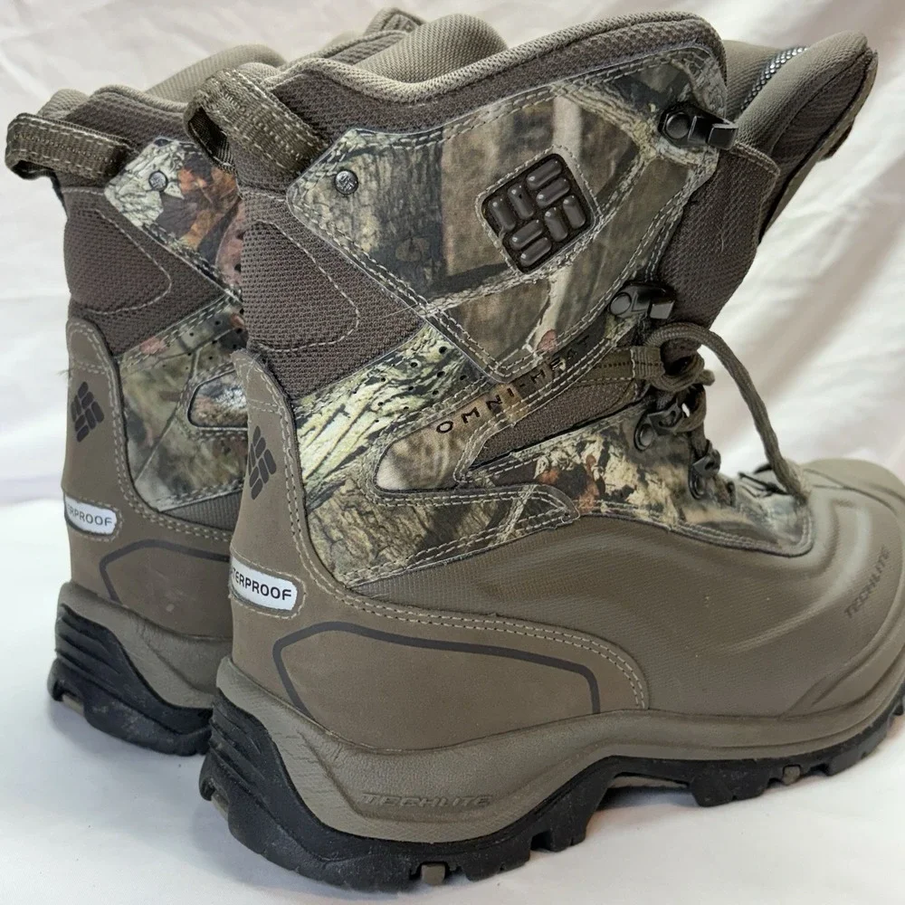Columbia Bugaboot Plus III Snow Boots Mens 9 Wide Camo Omni-Heat BI1538